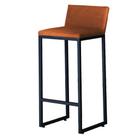 Banqueta Alta Dani Reforçada Decorativa Balcão Bancada Cozinha Bar Área Gourmet Base Preta material sintético