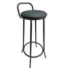 Banqueta Alta Drink New de Metal Estofada Banco Alto Para Cozinha Bar Balcão Preta