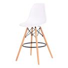 Banqueta Alta Eiffel Eames Branca Base MADEIRA Cozinha Bar Bistrô Bancada Banqueta Alta Eiffel Eames Branca Base MADEIRA Cozinha Bar Bistrô Bancada
