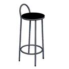 Banqueta Alta, Encosto Baixo (estofado preto)