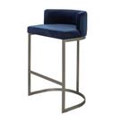 Banqueta Alta Estofada Estrutura Aço Carbono Belly II Base Champagne 65cm Banqueta Alta Estofada Estrutura Aço Carbono Belly II Base Champagne 65cm