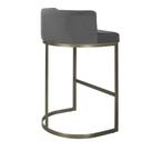 Banqueta Alta Estofada Estrutura Aço Carbono Belly II Base Champagne 65cm Banqueta Alta Estofada Estrutura Aço Carbono Belly II Base Champagne 65cm