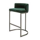 Banqueta Alta Estofada Estrutura Aço Carbono Belly II Base Champagne 65cm Banqueta Alta Estofada Estrutura Aço Carbono Belly II Base Champagne 65cm