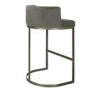 Banqueta Alta Estofada Estrutura Aço Carbono Belly II Base Champagne 75cm Banqueta Alta Estofada Estrutura Aço Carbono Belly II Base Champagne 75cm