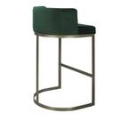 Banqueta Alta Estofada Estrutura Aço Carbono Belly II Base Champagne 75cm Banqueta Alta Estofada Estrutura Aço Carbono Belly II Base Champagne 75cm