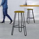 Banqueta Alta Ginger AA: 74cm C/02 Un. BQGI74.2 Areia Light City