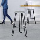 Banqueta Alta Ginger AA: 74cm C/04 Un. BQGI74.4 Areia Light City