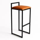 Banqueta Alta Industrial Balcão Sala Jantar Metal Bar Moderno material sintético