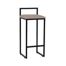 Banqueta Alta Industrial Dori em Aço para Bar Cozinha Bancada Alta Assento Suede Casa - Preto/bege Banqueta Alta Industrial Dori em Aço para Bar Cozinha Bancada Alta Assento Suede Casa - Preto/bege