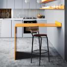 Banqueta Alta Para Balcão Bar Bistrô Bancada Área Lazer Cozinha Gourmet Ilha com Encosto Itagold