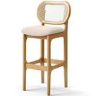 Banqueta Alta Para Cozinha Bancada Sala Tela Betta Fixa L02 Suede Bege - Lyam Banqueta Alta Para Cozinha Bancada Sala Tela Betta Fixa L02 Suede Bege - Lyam