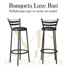 Banqueta Alta para Cozinha e Balcão com Encosto Luxe Bari -