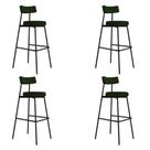 Banqueta Alta Stout Ae: 100 / Aa: 75cm C/04 Un. Verde Musgo City Verde Musgo City