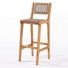 Banqueta Alta Trama Stain Jatobá Corda Rami 106cm - 78573 Banqueta Alta Trama Stain Jatobá Corda Rami 106cm - 78573