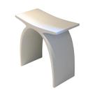 Banqueta arc em resina branco fosco