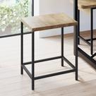 Banqueta Baixa 35x35cm com Estrutura em Aço Steel Quadra 27823 Artesano - Artesano Vermont/Preto