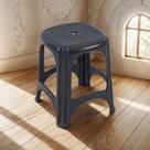 Banqueta Baixa Plastico 45,5cm Preto Safira Tramontina