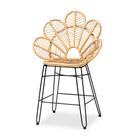 Banqueta bali & pari Garan Natural Rattan Flower Counter Height