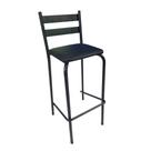 Banqueta Banco Alta Bar Bistrô Area Gourmet Cozinha Americana Balcão Bancada Preta Banqueta Banco Alta Bar Bistrô Area Gourmet Cozinha Americana Balcão Bancada Preta