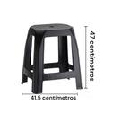 Banqueta Banco Preto Plastico Resistente Unidade