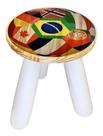 Banqueta Banco Pufe Infantil Bola Futebol Quarto Menino - Banqueta Banco Pufe Infantil Bola Futebol Quarto Menino -