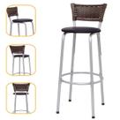 Banqueta Bancos Alto 70Cm Para Cozinha Gourmet Varanda Balcão Ilha Bancada Bar Com Encosto Premium Itagold