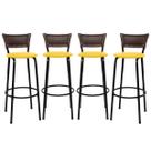 Banqueta Bancos Para Cozinha Gourmet Americana Cadeira Balcão Bar Encosto Kit 4un Junco Argila Itagold