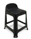 Banqueta Banquinho Plástico Com Encosto 59x44x40CM 25638PM Preta Arqplast