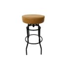 Banqueta Bar Altura 65cm Giratória cor Preta Assento cor Caramelo grosso