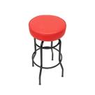 Banqueta Bar Altura 74cm Giratória Preta Assento Vermelho