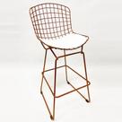 Banqueta BERTÓIA maciça cobre assento branco altura 60cm - Poltronas do Sul Banqueta BERTÓIA maciça cobre assento branco altura 60cm - Poltronas do Sul