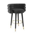 Banqueta Betty Estofada em Veludo Preto Tov Furniture