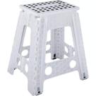 Banqueta Branca Banco Dobrável Multiuso 45cm até 150kg 931993 KALA