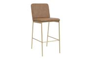 Banqueta Chloe em Metal Dourado Moderna e Estilosa