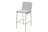 Banqueta Chloe em Metal Dourado Moderna e Estilosa