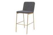 Banqueta Chloe em Metal Dourado Moderna e Estilosa