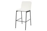 Banqueta Chloe Moderna Metal Preto Estofado Macio