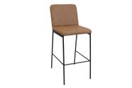 Banqueta Chloe Moderna Metal Preto Estofado Macio