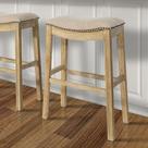 Banqueta com altura de barra New Ridge Home Goods 31 Saddle Natural