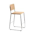 Banqueta com Assento e Encosto em Fórmica Estrutura em Aço Altura Assento 63cm Lite Espresso Móveis