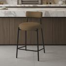 Banqueta Cozinha Alta com Encosto Industrial Preto Londres New Couro Flex D03 - D Rossi