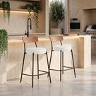 Banqueta Cozinha Alta Encosto Castanho Kit2 Industrial Preto Londrina PU D03 - D Rossi Banqueta Cozinha Alta Encosto Castanho Kit2 Industrial Preto Londrina PU D03 - D Rossi