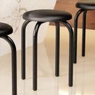 Banqueta Cozinha Baixa Empilhável Industrial Jully Preto/Preto D03 - D Rossi