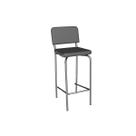 Banqueta Cozinha Fiji 1B712CR Aço 1 Un Cromado/Corano Preto - Kappesberg
