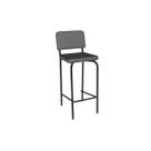Banqueta Cozinha Fiji 1B712PRF Aço 1 Un Preto/Corano Preto - Kappesberg