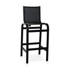 Banqueta de Alumínio e Tela Sling Linha Leve - Preto Banqueta de Alumínio e Tela Sling Linha Leve - Preto
