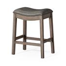 Banqueta de Balcão Maven Lane Adrien 66 cm Assento Estilo Selim Cinza em material sintético