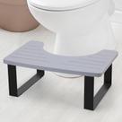 Banqueta de banheiro JOPSTDI Banqueta sanitária de bambu antiderrapante cinza