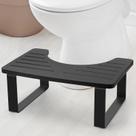 Banqueta de banheiro JOPSTDI Banqueta sanitária de bambu antiderrapante preta