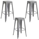 Banqueta de Bar Buffalo Tools BS0303PK 3 Peças 76 cm Metal Prata